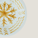 Hand painted decorative terracotta wall plate - Yellow