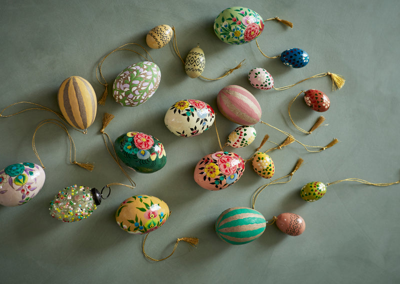 Astrid hand-painted decorative paper eggs - set of 6