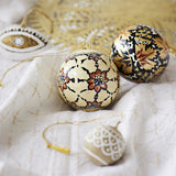 Lucia hand-painted multicoloured baubles - set of three (1 left)