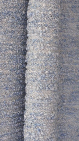 Tweed Bouclé curtain fabric sample – Light blue