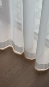 Voile sheer curtain - pure white