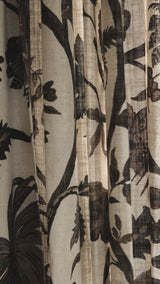 Gotnoir linen curtain - Sand/Petrol