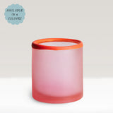 HKLiving glass tea light holder - cherry