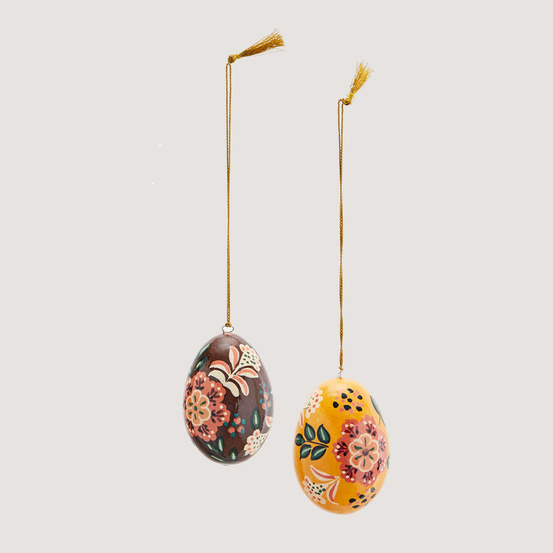 Påsk hand-painted decorative paper eggs - set of 2